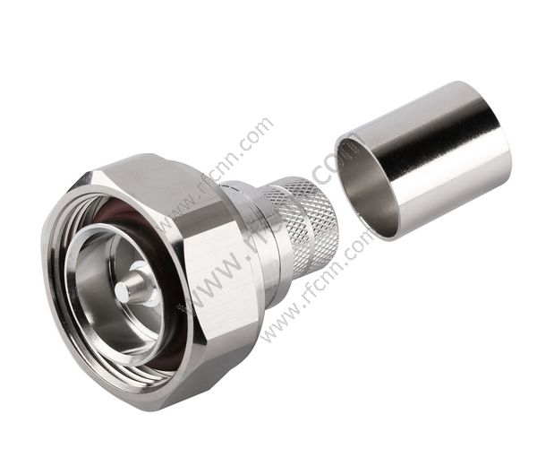 DIN 7/16 Чоловічий прямий обтиск для LMR600 - РЧ-роз'єм