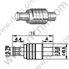 MCX чоловічий для роз'єму RG405 RF