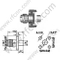 SMA Female Crimp 4 отвори фланця для роз'єму RG405 RF
