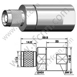 Чоловічий затискач ТНК для 1/2 "гнучкий кабельний роз'єм RF