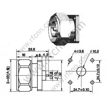 DIN 7/16 Male Micro Strip RF-роз'єм