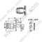 SMA Male 2 отвори фланця Mount Micro-Strip RF-роз'єм