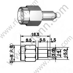 SMA Male Crimp для роз'єму RG178 RF