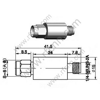 SMA Чоловік до жіночого аттенюатора -Attenuation 20DB