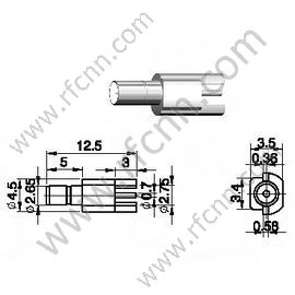 SSMB Female Edge Mount для PCB RF-роз'єму