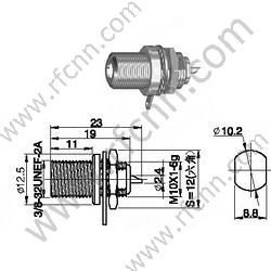 F Жіночий перегородка Mount RF-роз'єм