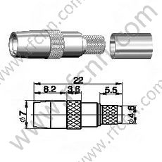 SMB Male Crimp для роз'єму RG58 RF