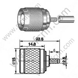TNC Male для RG316 RF-роз'єму