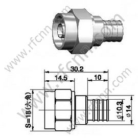N чоловіки для роз'єму LMR300 RF