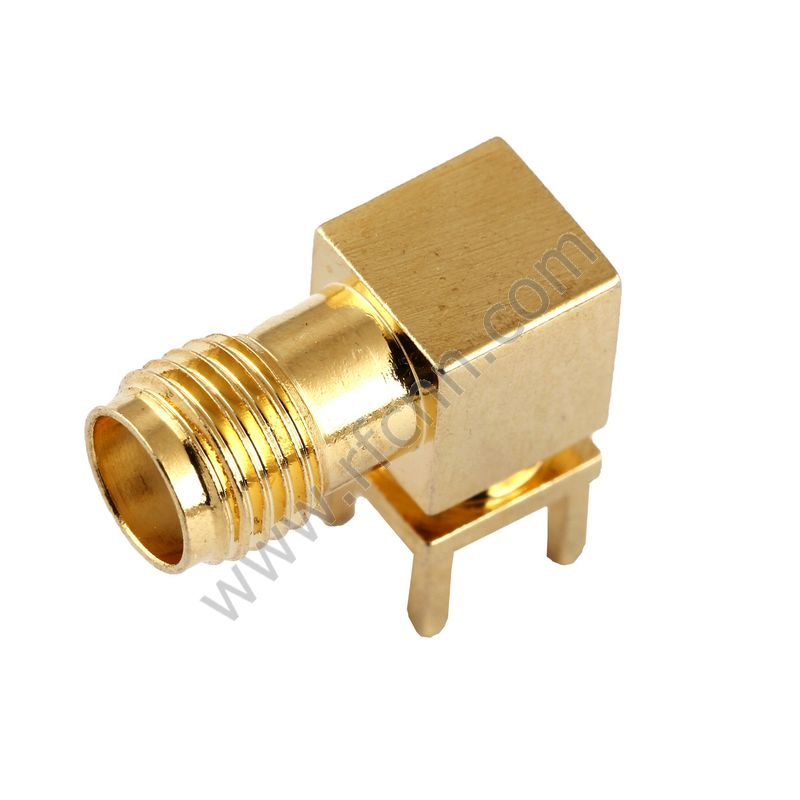 SMA жіночий правий кут через отвір для роз'єму RF PCB