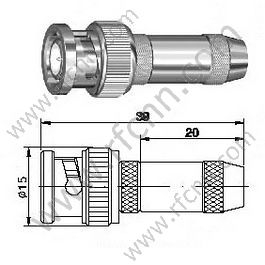 BNC Crimp чоловічий для роз'єму RG58 RF