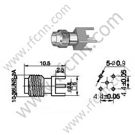 SSMA чоловічий для PCB RF-роз'єм