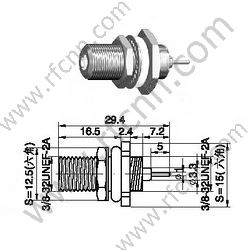 F Жіночий перегородка Mount RF-роз'єм